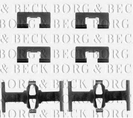 Комплектуючі, колодки дискового гальма BORG & BECK BBK1053