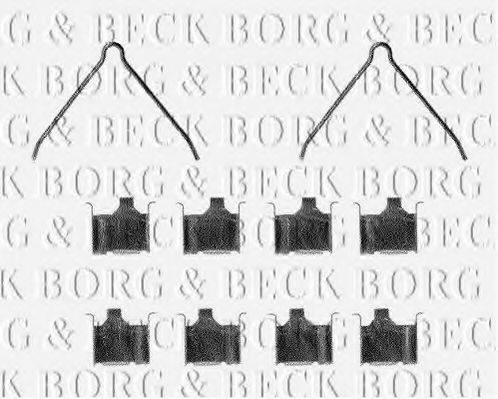 Комплектующие, колодки дискового тормоза BORG & BECK BBK1081