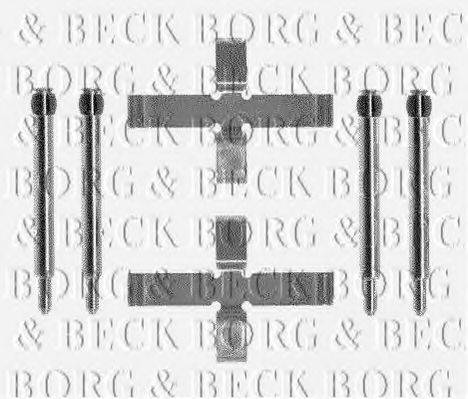 Комплектуючі, колодки дискового гальма BORG & BECK BBK1193