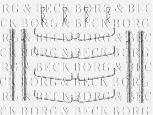 Комплектуючі, колодки дискового гальма BORG & BECK BBK1195