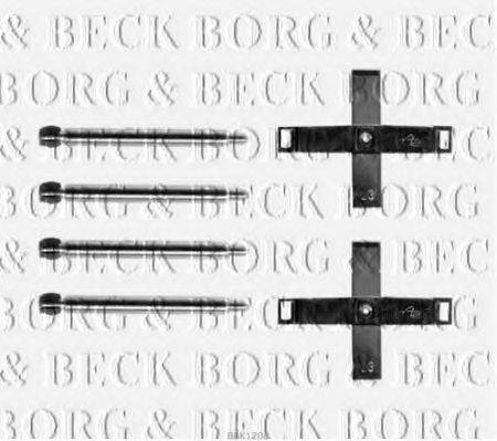 Комплектуючі, колодки дискового гальма BORG & BECK BBK1208