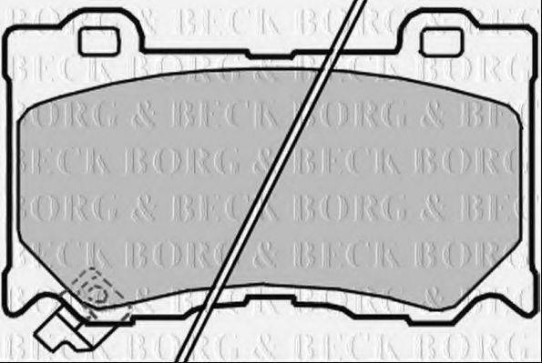 Комплект гальмівних колодок, дискове гальмо BORG & BECK BBP2363