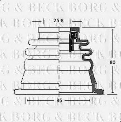 Пильовик, приводний вал BORG & BECK BCB2541