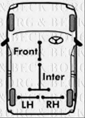 BORG & BECK BKB1023 Трос, стояночная тормозная система