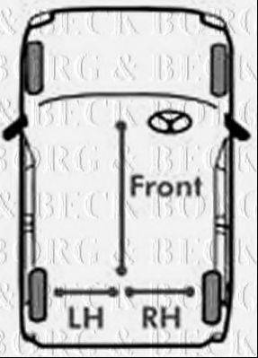 Трос, стоянкова гальмівна система BORG & BECK BKB1045