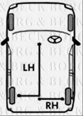 Трос, стояночная тормозная система BORG & BECK BKB1051