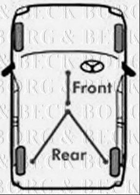 Трос, стоянкова гальмівна система BORG & BECK BKB1516