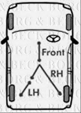 BORG & BECK BKB1918 Трос, стояночная тормозная система