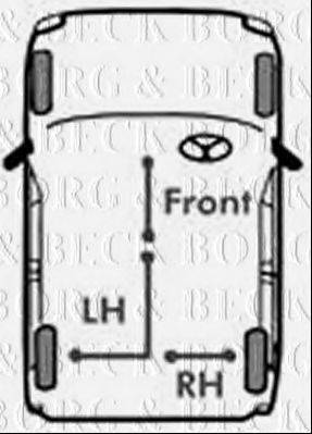 BORG & BECK BKB2264 Трос, стояночная тормозная система
