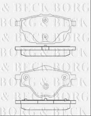 BORG & BECK BBP2451 Комплект гальмівних колодок, дискове гальмо