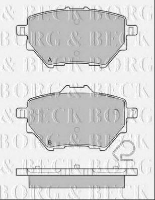 Комплект тормозных колодок, дисковый тормоз BORG & BECK BBP2452