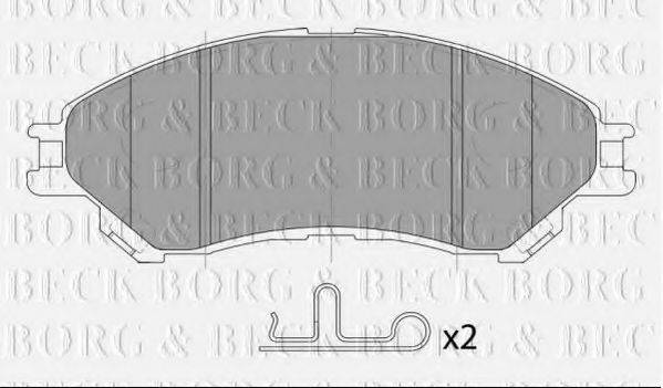 BORG & BECK BBP2465 Комплект тормозных колодок, дисковый тормоз