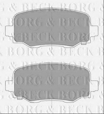 Комплект гальмівних колодок, дискове гальмо BORG & BECK BBP2466