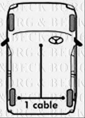 BORG & BECK BKB1176 Трос, стояночная тормозная система