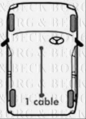 BORG & BECK BKB2154 Трос, стоянкова гальмівна система