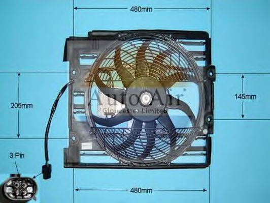 Електродвигун, вентилятор радіатора AUTO AIR GLOUCESTER 05-1110