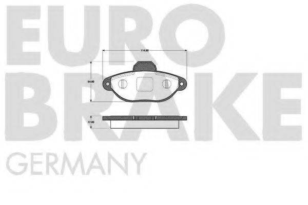EUROBRAKE 5502222374 Комплект тормозных колодок, дисковый тормоз
