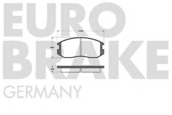EUROBRAKE 5502223017 Комплект тормозных колодок, дисковый тормоз