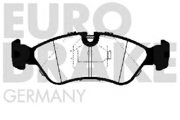 Комплект тормозных колодок, дисковый тормоз EUROBRAKE 5502223607