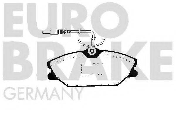 Комплект тормозных колодок, дисковый тормоз EUROBRAKE 5502223925