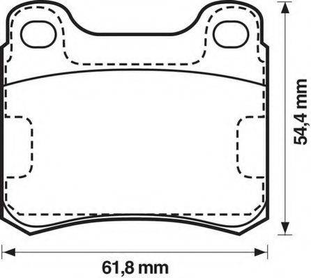 Комплект тормозных колодок, дисковый тормоз JURID 571344J-AS