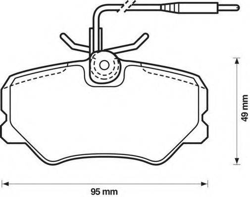 Комплект тормозных колодок, дисковый тормоз JURID 571359J-AS