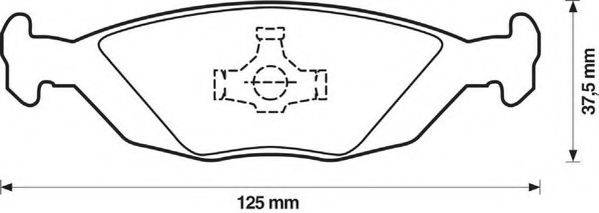 Комплект тормозных колодок, дисковый тормоз JURID 571428D