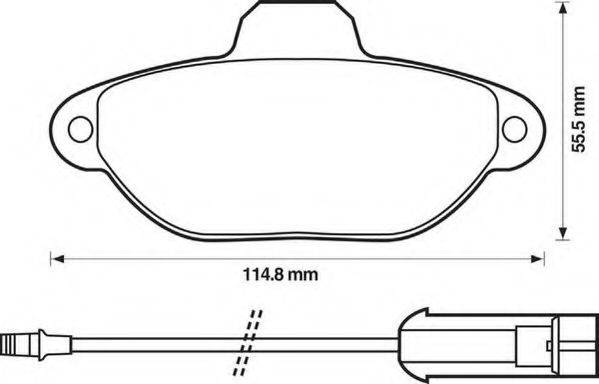 Комплект тормозных колодок, дисковый тормоз JURID 571523J-AS