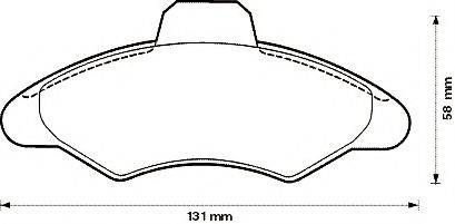 Комплект тормозных колодок, дисковый тормоз JURID 571726D