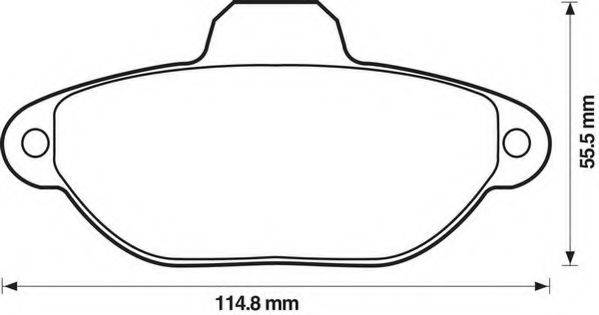 Комплект тормозных колодок, дисковый тормоз JURID 571749J-AS