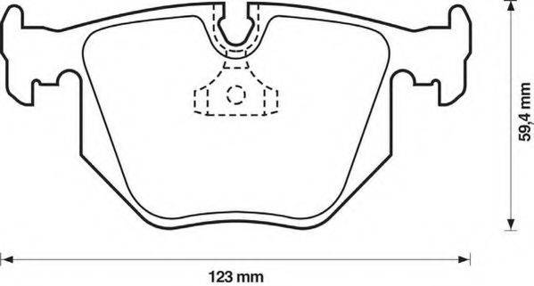 Комплект тормозных колодок, дисковый тормоз JURID 571918J-AS