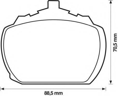 Комплект тормозных колодок, дисковый тормоз JURID 571233J
