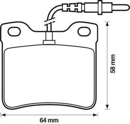 Комплект тормозных колодок, дисковый тормоз JURID 571398J