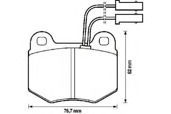 Комплект тормозных колодок, дисковый тормоз JURID 571450J