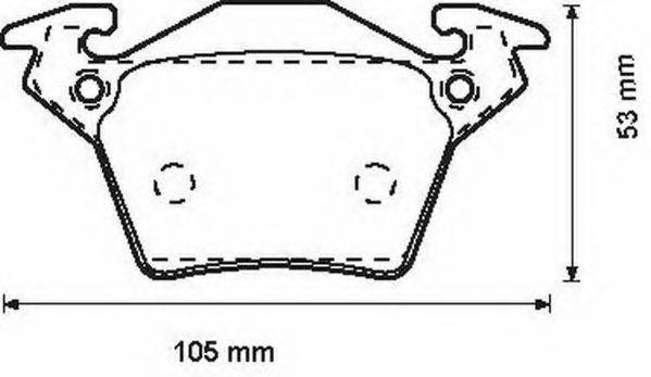 Комплект тормозных колодок, дисковый тормоз JURID 571947J