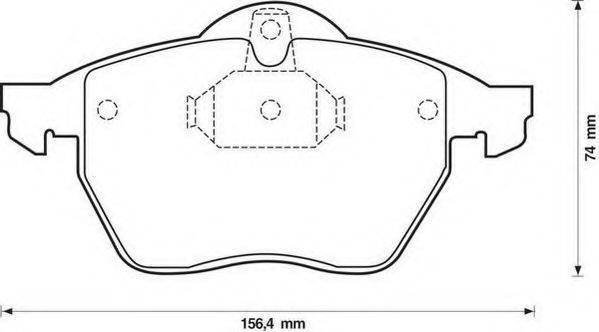 Комплект тормозных колодок, дисковый тормоз JURID 571997J