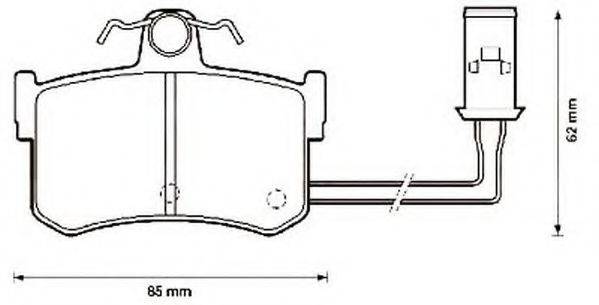 Комплект тормозных колодок, дисковый тормоз JURID 572124J