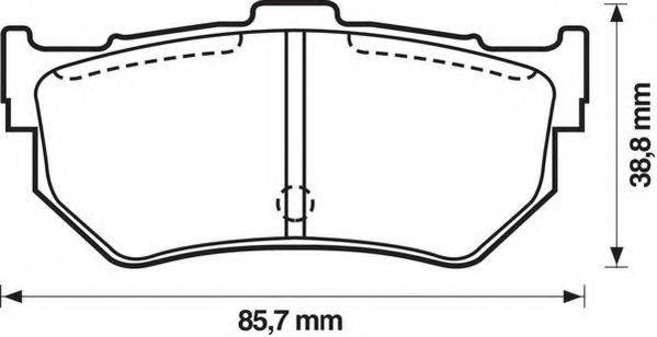 Комплект тормозных колодок, дисковый тормоз JURID 572133J
