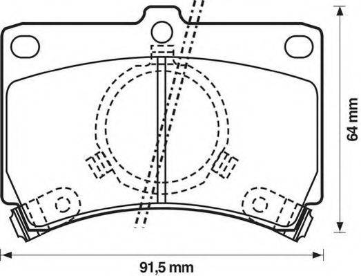 Комплект тормозных колодок, дисковый тормоз JURID 572144J