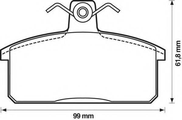 Комплект тормозных колодок, дисковый тормоз JURID 572160J