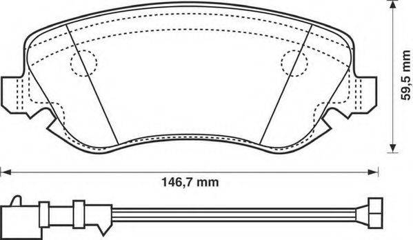 Комплект тормозных колодок, дисковый тормоз JURID 573116J