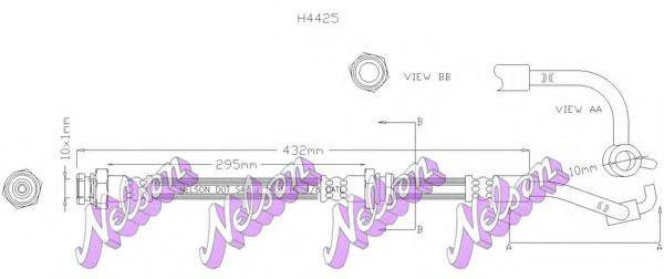 BROVEX-NELSON H4425 Тормозной шланг