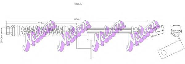 BROVEX-NELSON H4896 Тормозной шланг