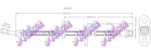 BROVEX-NELSON H6167 Гальмівний шланг