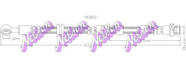 BROVEX-NELSON H6862 Тормозной шланг