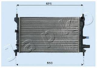 Радіатор, охолодження двигуна JAPKO RDA053060
