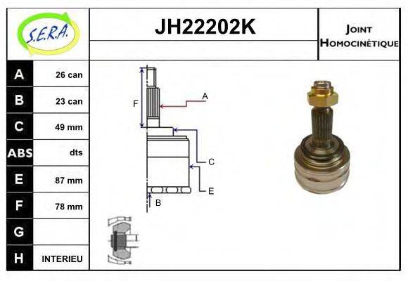 SERA JH22202K Шарнирный комплект, приводной вал