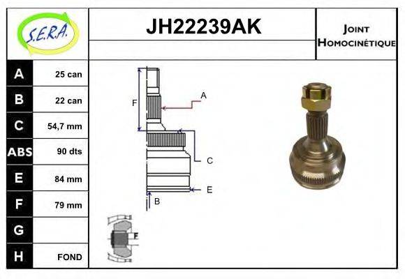 Шарнирный комплект, приводной вал SERA JH22239AK
