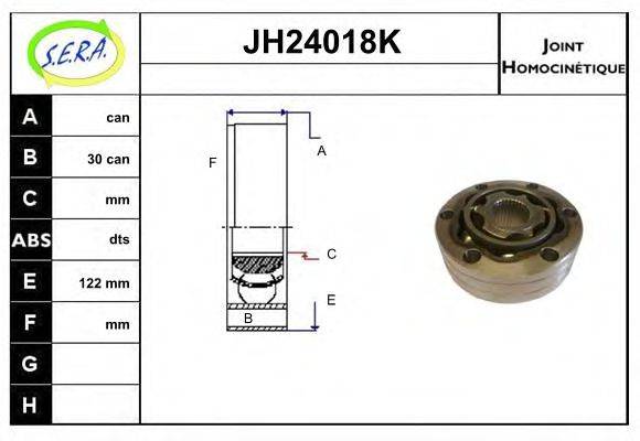 SERA JH24018K Шарнірний комплект, приводний вал