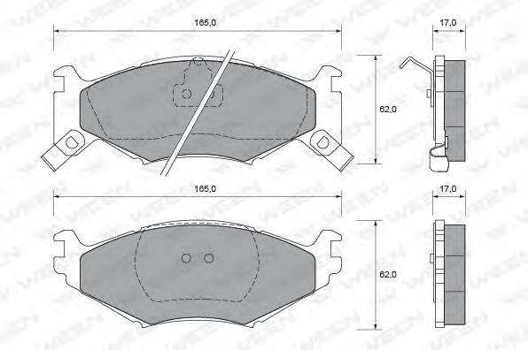 Комплект тормозных колодок, дисковый тормоз WEEN 151-1680